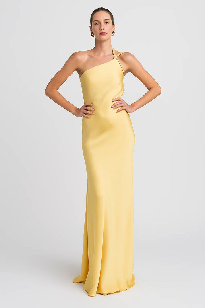 Dam Klänning | Elegant | One Shoulder Smal passform