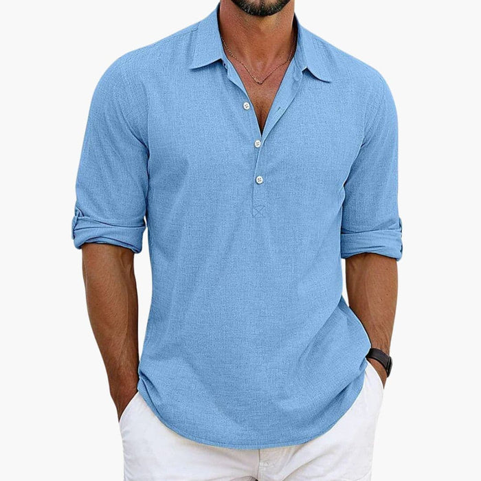 Herr Skjorta | Slim Fit | Med Knappar