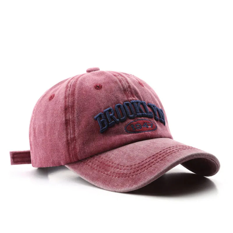 Baseballkeps för kvinnor | Justerbar passform | Broderad | Bomstickad struktur | Trendy streetstil