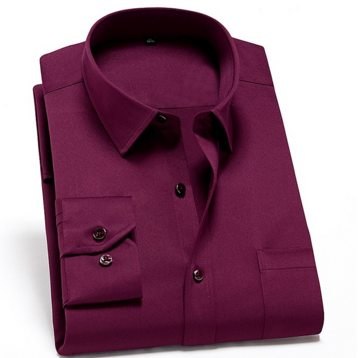 Herr Skjorta | Slimfit Elegant | Med Knappar