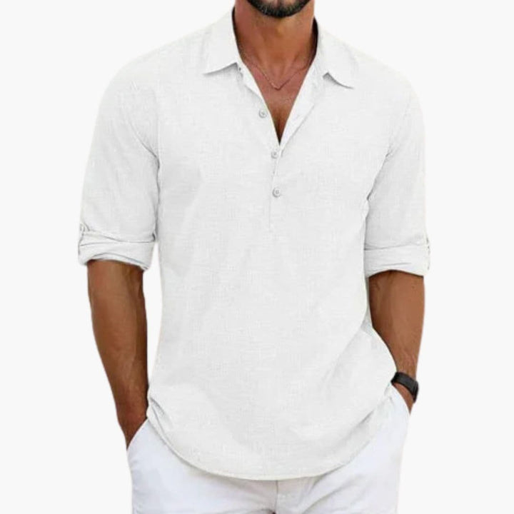 Herr Skjorta | Slim Fit | Med Knappar