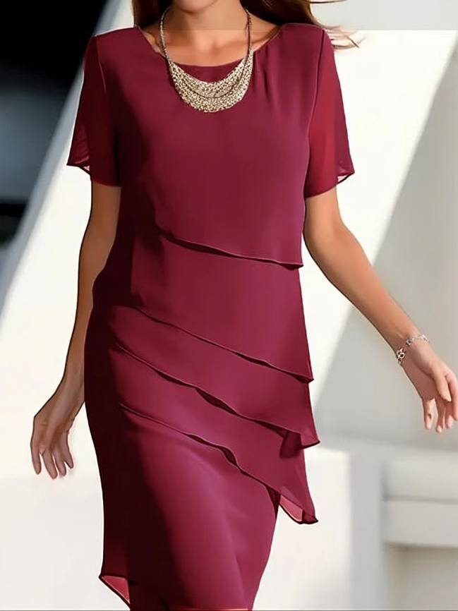 Dam Klänning | Elegant | Kort Ärm