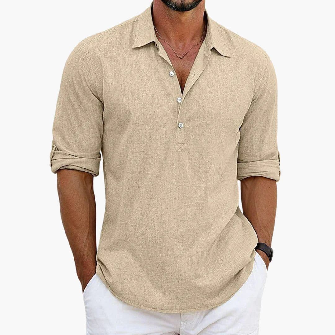 Herr Skjorta | Slim Fit | Med Knappar
