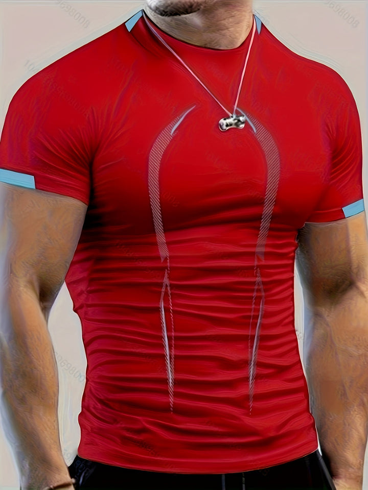 Herr T-shirt | Slimfit | Kort Ärm | Rund Hals