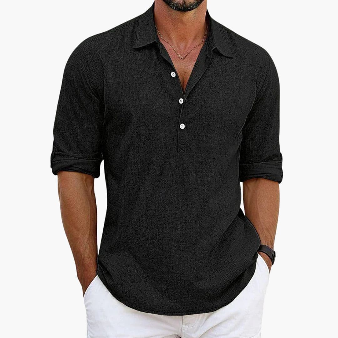 Herr Skjorta | Slim Fit | Med Knappar