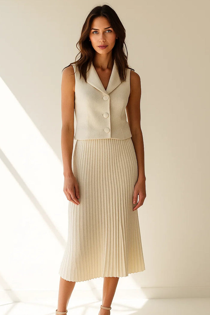 Dam Set | Elegant | Plisserad Midi