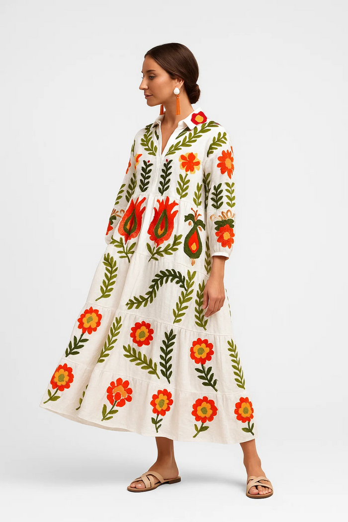 Damer Klänning | Elegant | Lång Ärm Midi