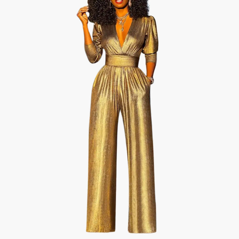 Dam Jumpsuit | Elegant | Djup V-ringning