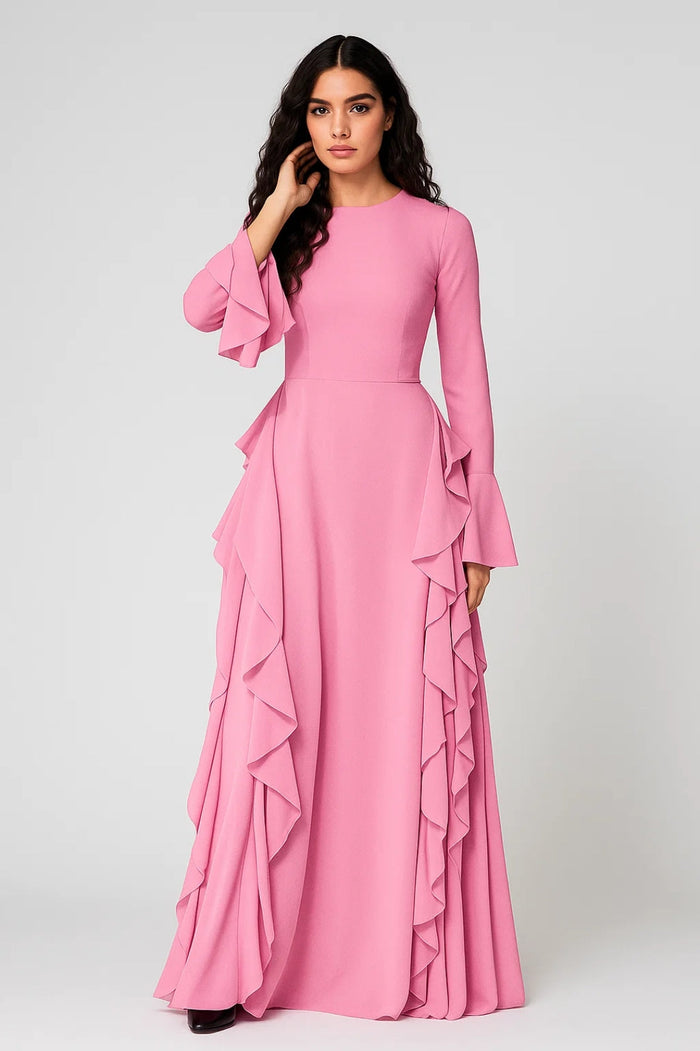 Dam Klänning | Elegant | Volangdetaljer