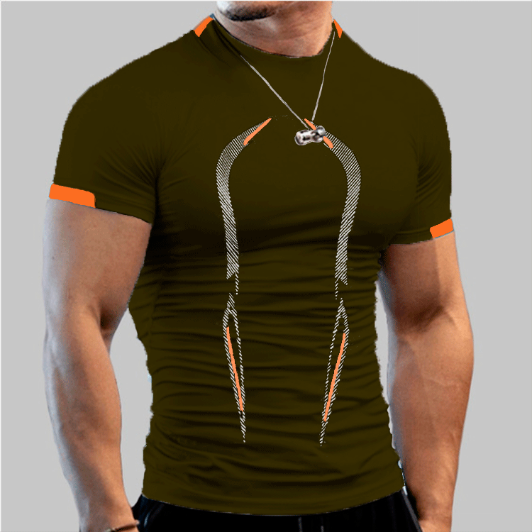 Herr T-shirt | Slimfit | Kort Ärm | Rund Hals