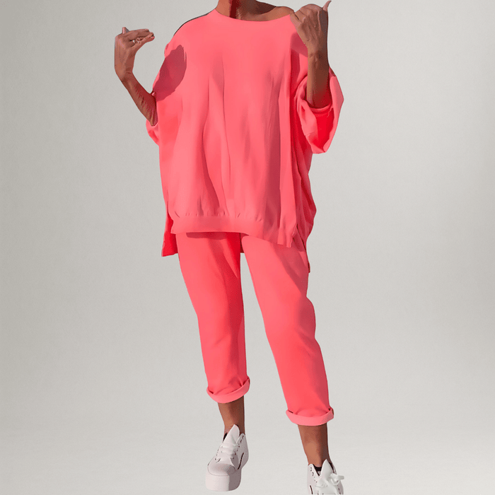 Dam Oversize Loungewear Set med Avslappnad Passform