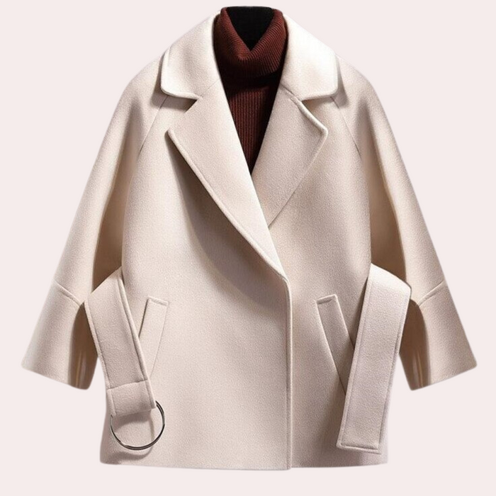 Dam Trenchcoat med Skärp och 3/4-Ärmar
