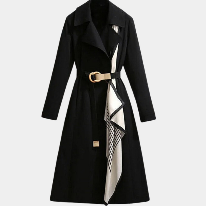Dam Trenchcoat med Bälte och Lös Passform